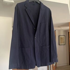 Todd Snyder men’s seersucker sport coat blue size large